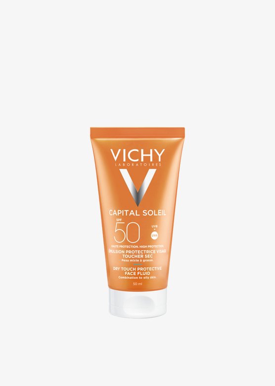 KEM CHỐNG NẮNG DA MẶT KHÔNG GÂY NHỜN RÍT CAPITAL SOLEIL DRY TOUCH FACE FLUID SPF50+