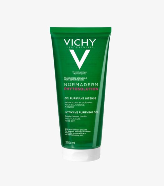 Gel Rửa Mặt Cho Da Dầu Mụn Vichy Normaderm - Phytosolution Gel Purifiant Intense